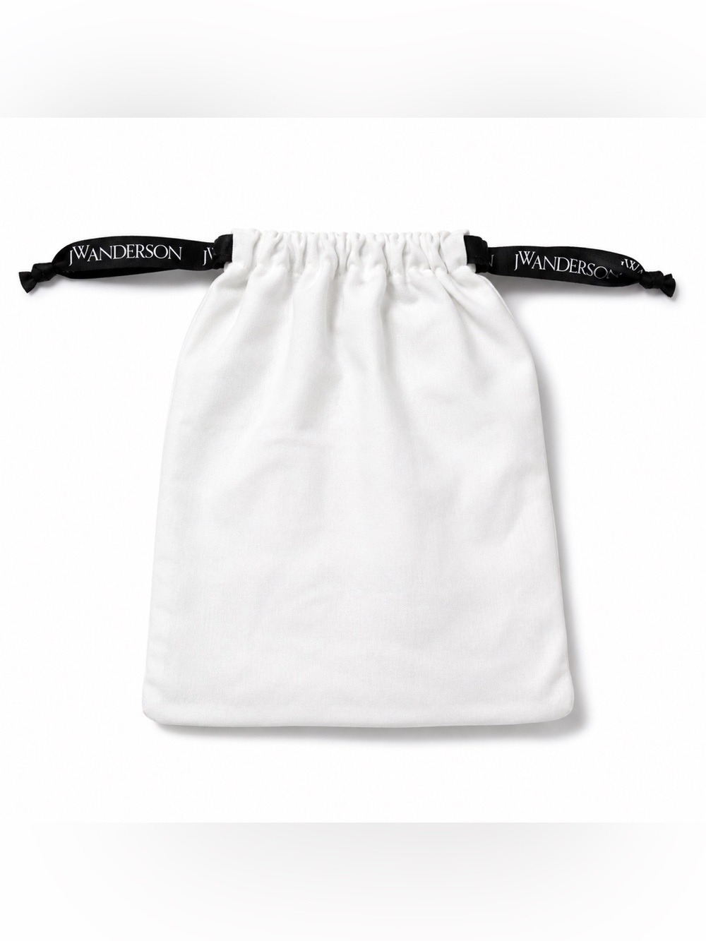 J.W. Anderson White Drawstring Dust Bag Storage Pouch Large Logo Ribbon
